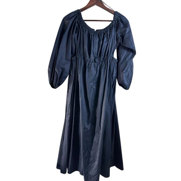 Dissh Ava Off Shoulder Midi Dress 12 Peek A Boo Romantic Boho Navy Euro Summer - Picture 11 of 12